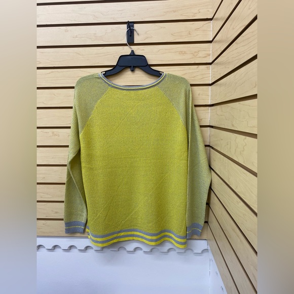 Yellow and Gray Long Sleeve Sweater Medium - Picture 3 of 3